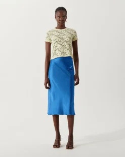 Hot Adina T-Shirt Cotton Blend Floral Lace Yellow T-Shirts & Tanks | Clothing