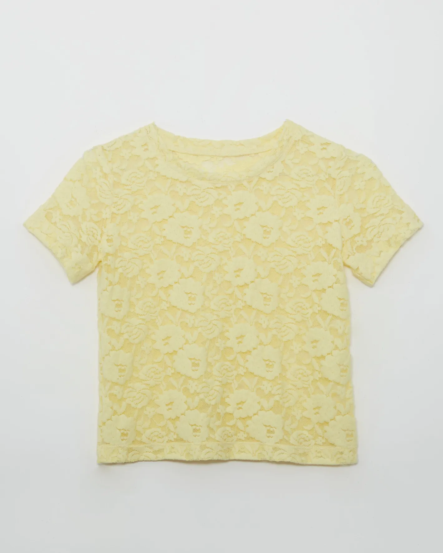 Hot Adina T-Shirt Cotton Blend Floral Lace Yellow T-Shirts & Tanks | Clothing