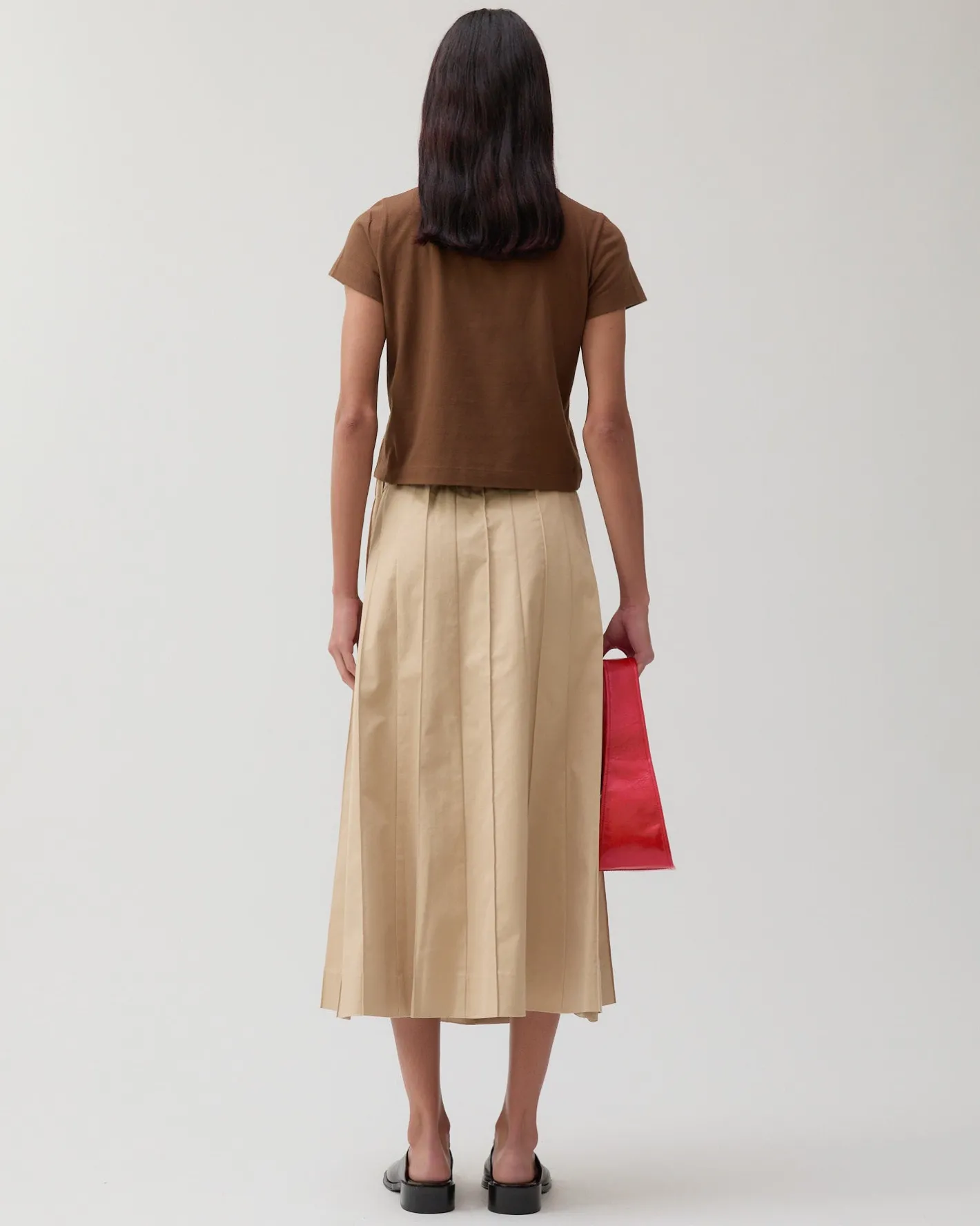 Clearance Adina T-Shirt Organic Cotton Jersey Brown T-Shirts & Tanks | Clothing