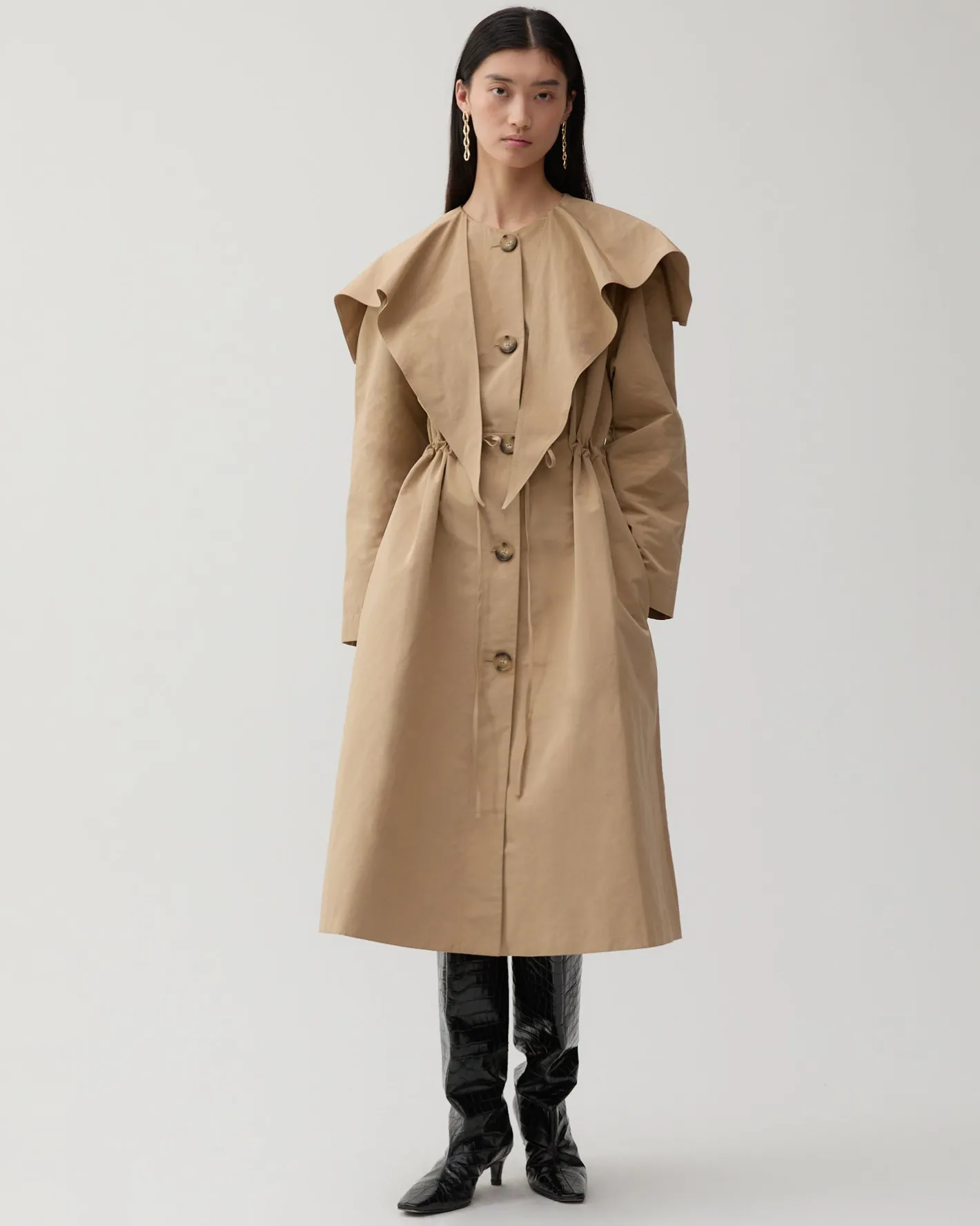 Discount Alana Trenchcoat Taffeta Sand Trenches | Trenches