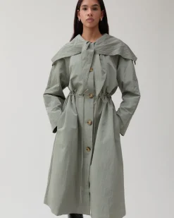 Discount Alana Trenchcoat Taffeta Grey Trenches | Trenches