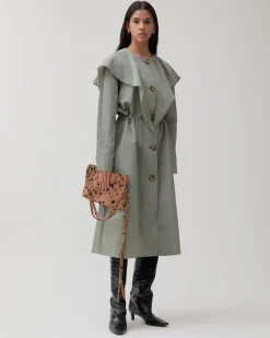 Discount Alana Trenchcoat Taffeta Grey Trenches | Trenches