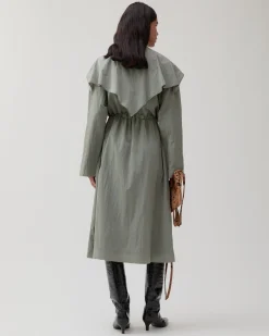 Discount Alana Trenchcoat Taffeta Grey Trenches | Trenches