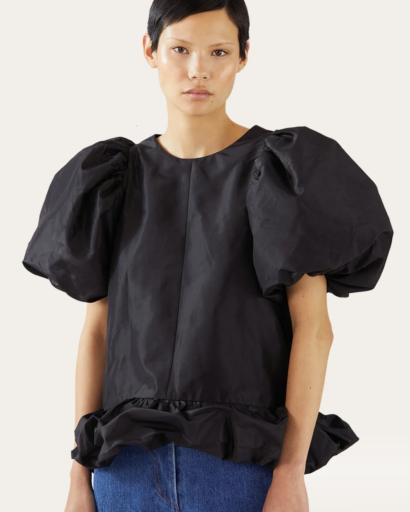 Online Alara Blouse Recycled Blend Taffeta Navy Shirts & Blouses | Clothing