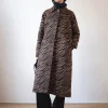 Sale Alice Coat Wool Blend Jacquard Tiger Beige Coats | Coats