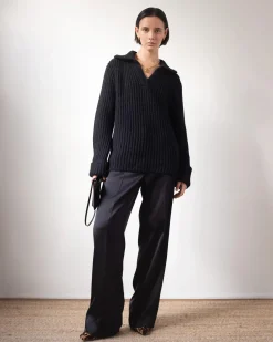 Hot Alison Sweater Chunky Alpaca Black Knitwear | Clothing