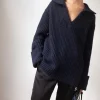 Clearance Alison Sweater Chunky Alpaca Navy Knitwear | Clothing