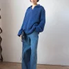 Hot Alison Sweater Chunky Alpaca Electric Blue Knitwear | Clothing