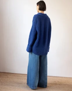 Hot Alison Sweater Chunky Alpaca Electric Blue Knitwear | Clothing