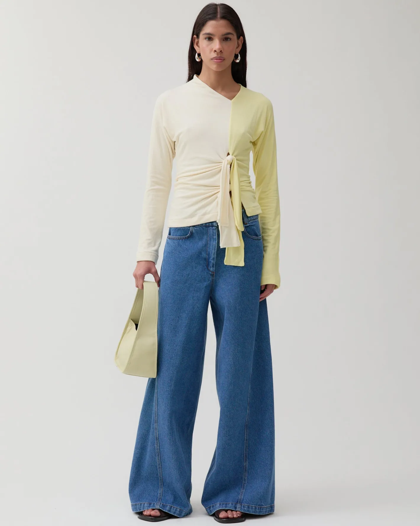 Hot Analyn Top Tencel Blend Jersey Yellow T-Shirts & Tanks | Clothing