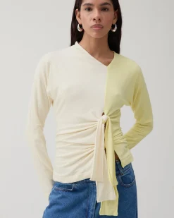 Hot Analyn Top Tencel Blend Jersey Yellow T-Shirts & Tanks | Clothing