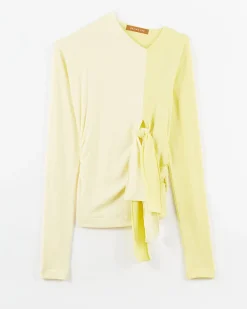 Hot Analyn Top Tencel Blend Jersey Yellow T-Shirts & Tanks | Clothing