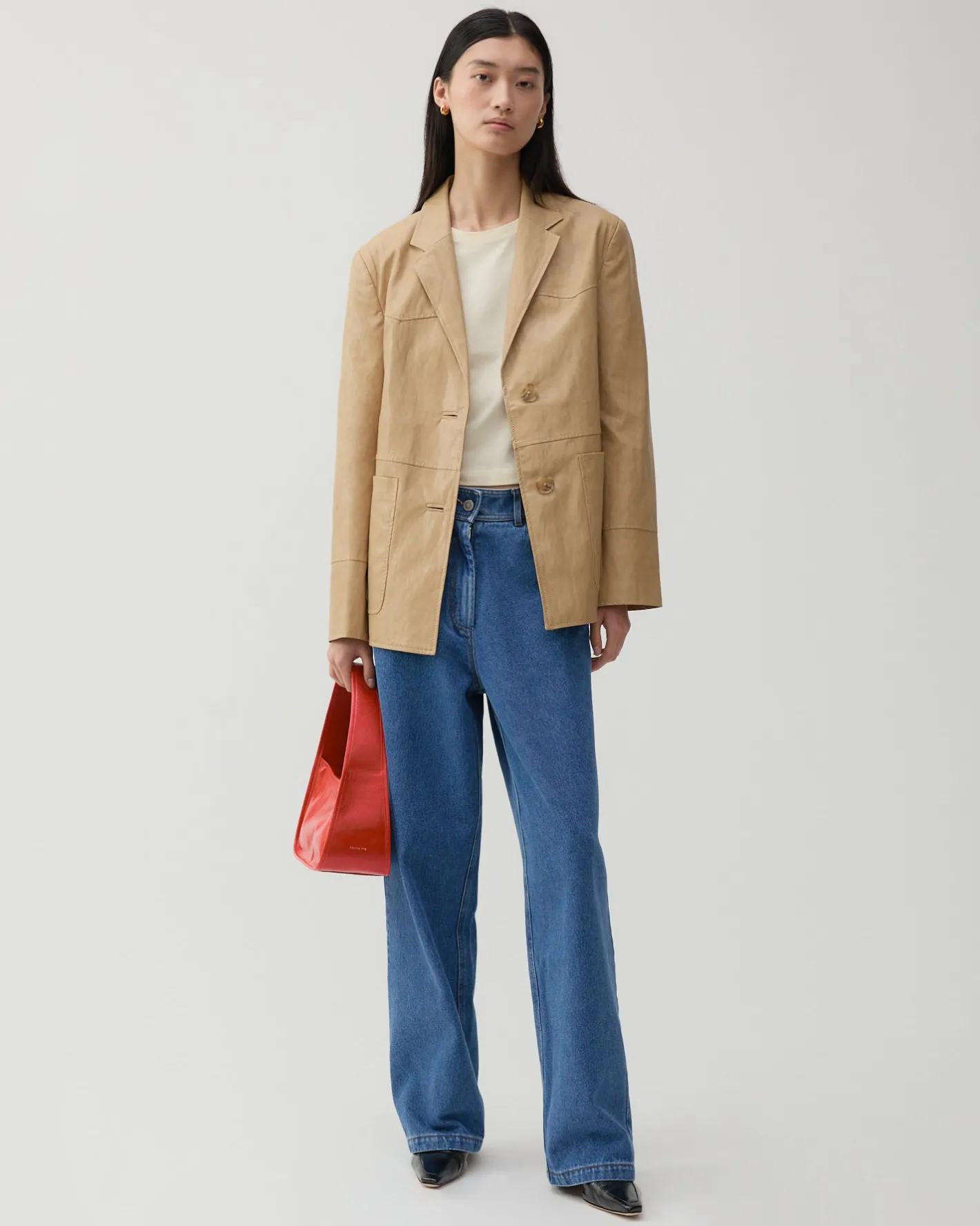 Best Andrea Jacket Faux Leather Beige Jackets | Jackets