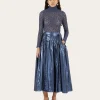 Online Anika Skirt Lamé Metallic Navy Skirts | Clothing