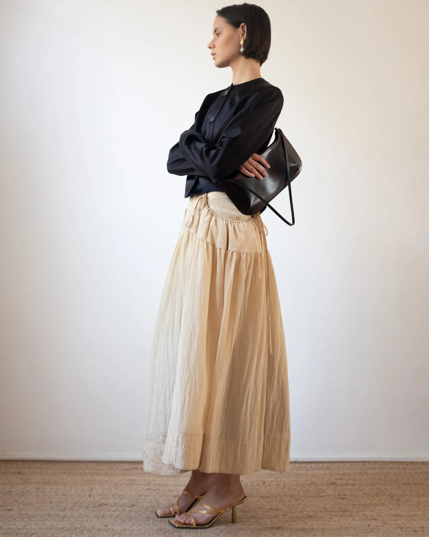 Hot Anika Skirt Viscose Blend Sand Skirts | Clothing