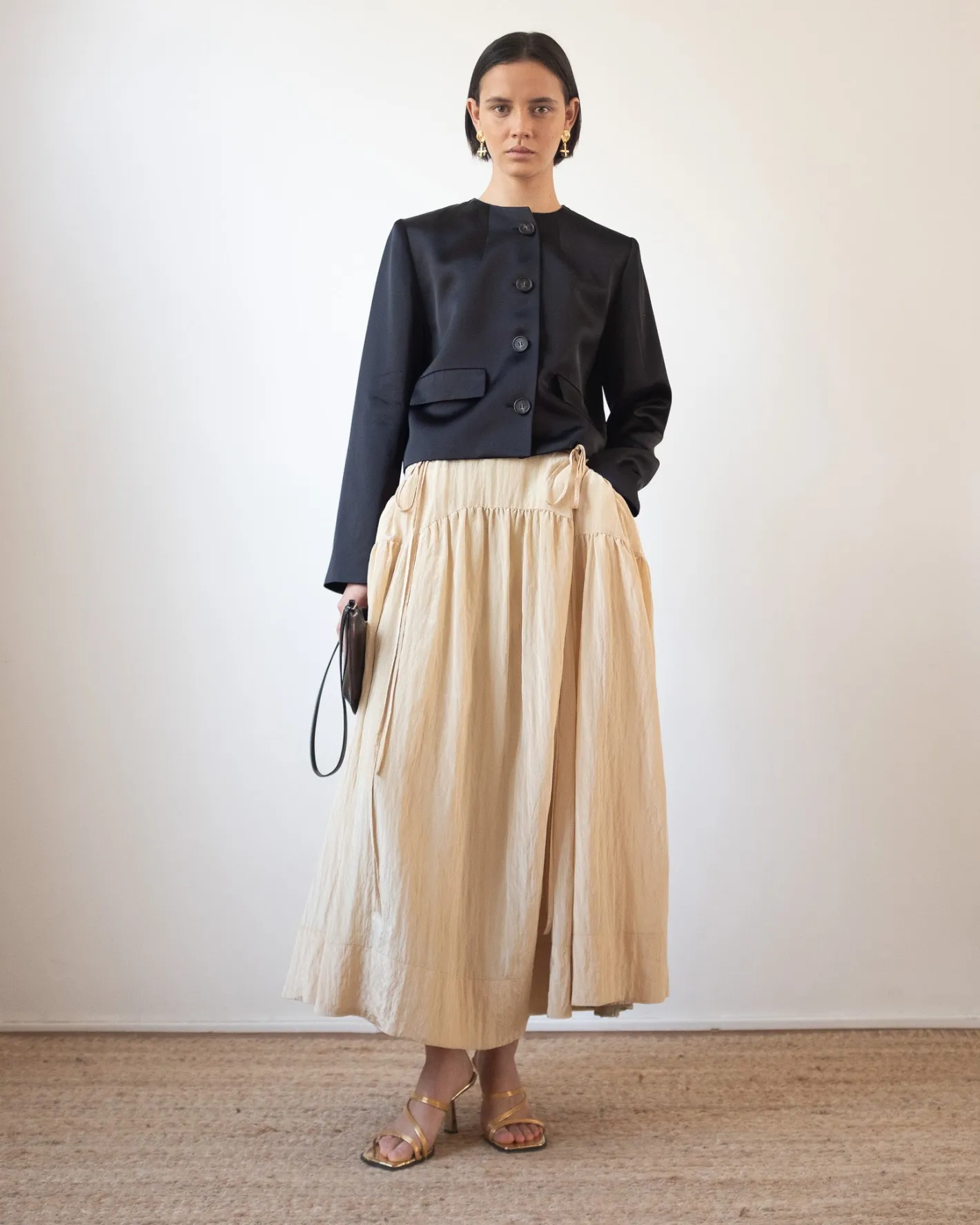 Hot Anika Skirt Viscose Blend Sand Skirts | Clothing
