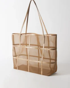 Discount Ariah Tote Mesh + Leather Cappuccino Everyday
