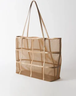 Discount Ariah Tote Mesh + Leather Cappuccino Everyday