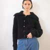Sale Ashley Cardigan Bouclé Alpaca Black Knitwear | Clothing