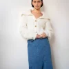 Online Ashley Cardigan Bouclé Alpaca Ivory Knitwear | Clothing