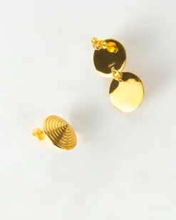 Fashion Asymmetric Spin Earrings Gold Plated Earrings