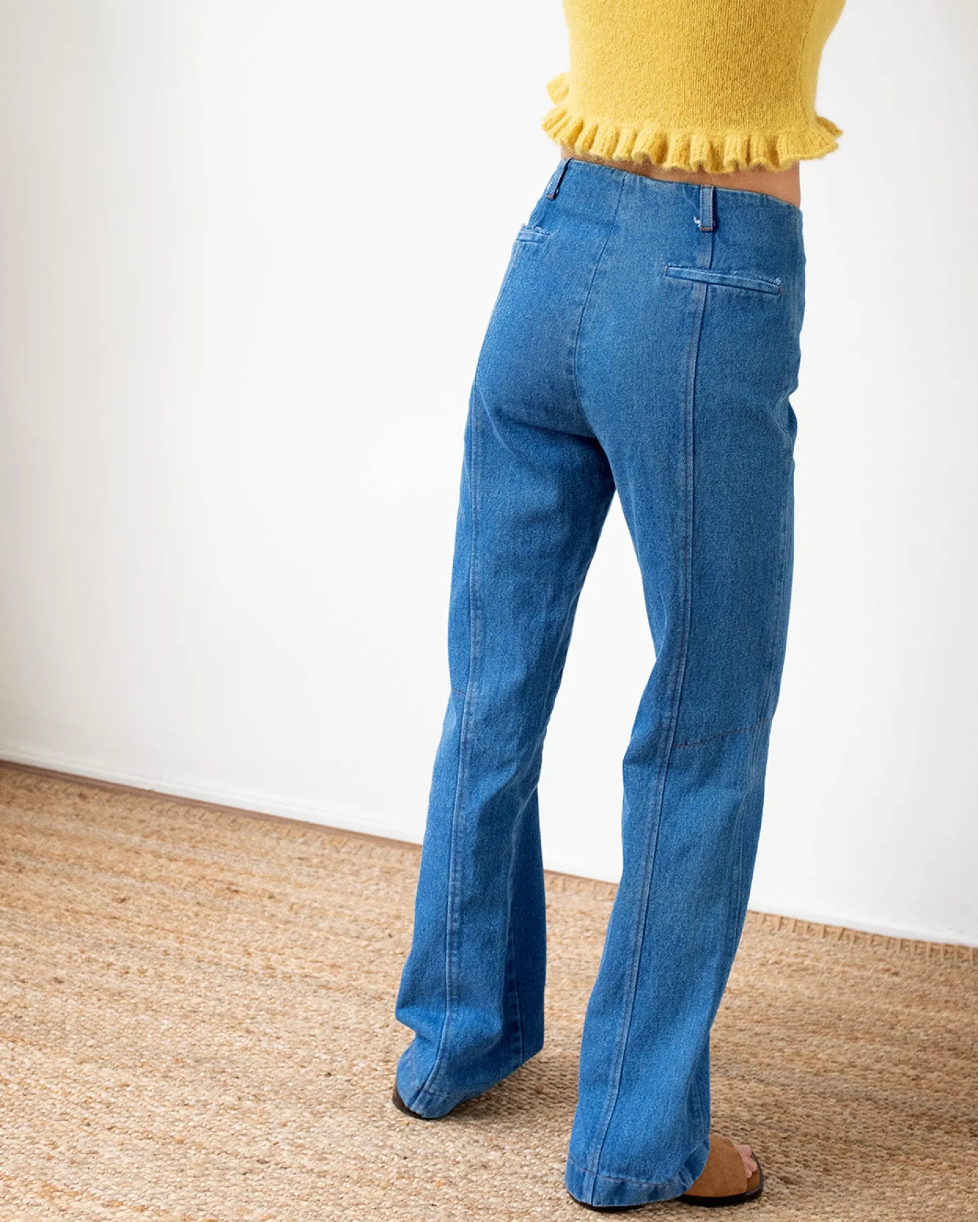 Hot Athena Trousers Organic Cotton Denim Blue Trousers | Denim