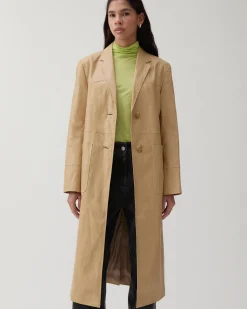 Best Atlas Coat Faux Leather Beige Coats | Coats
