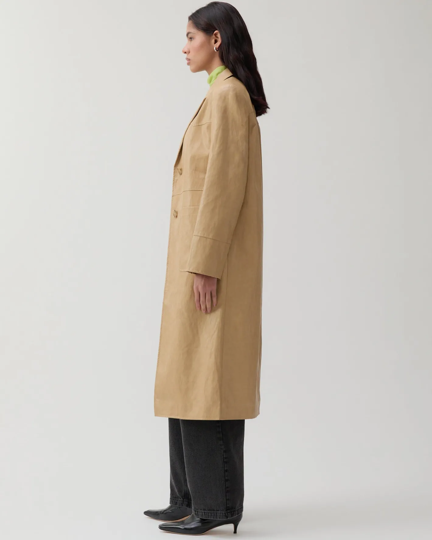 Best Atlas Coat Faux Leather Beige Coats | Coats