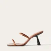 Discount Avery Sandals Leather Nappa Tan Heels