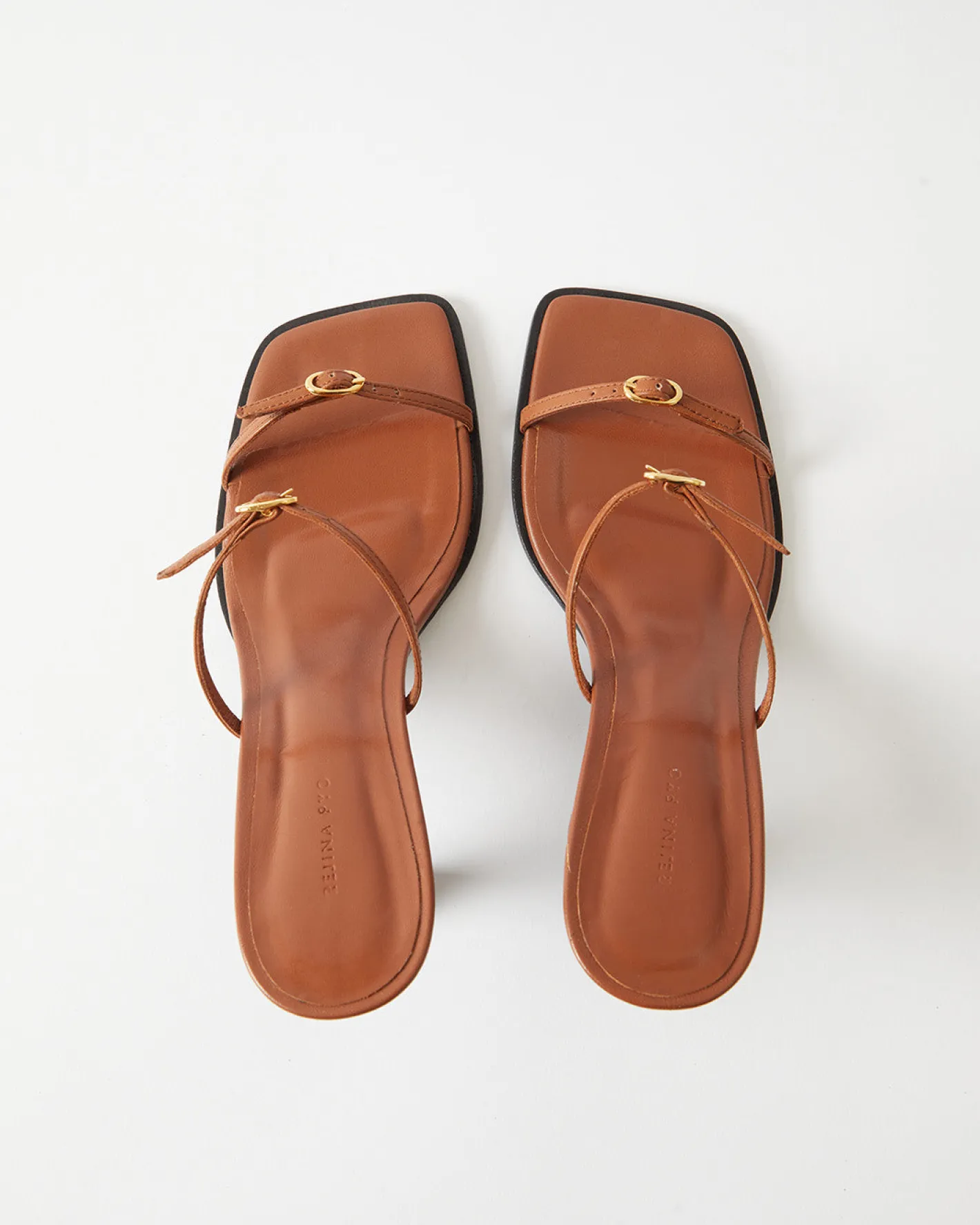 Discount Avery Sandals Leather Nappa Tan Heels