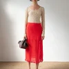 Sale Ayla Skirt Tencel Blend Red Skirts | Clothing