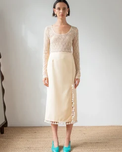 Sale Ayla Skirt Wool Blend Suiting Butter Skirts | Tailoring