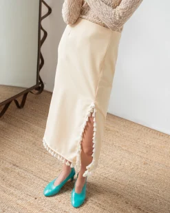 Sale Ayla Skirt Wool Blend Suiting Butter Skirts | Tailoring