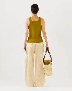 New Bailey Tank Cotton Blend Jersey Green T-Shirts & Tanks | Clothing
