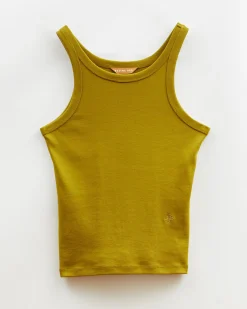 New Bailey Tank Cotton Blend Jersey Green T-Shirts & Tanks | Clothing