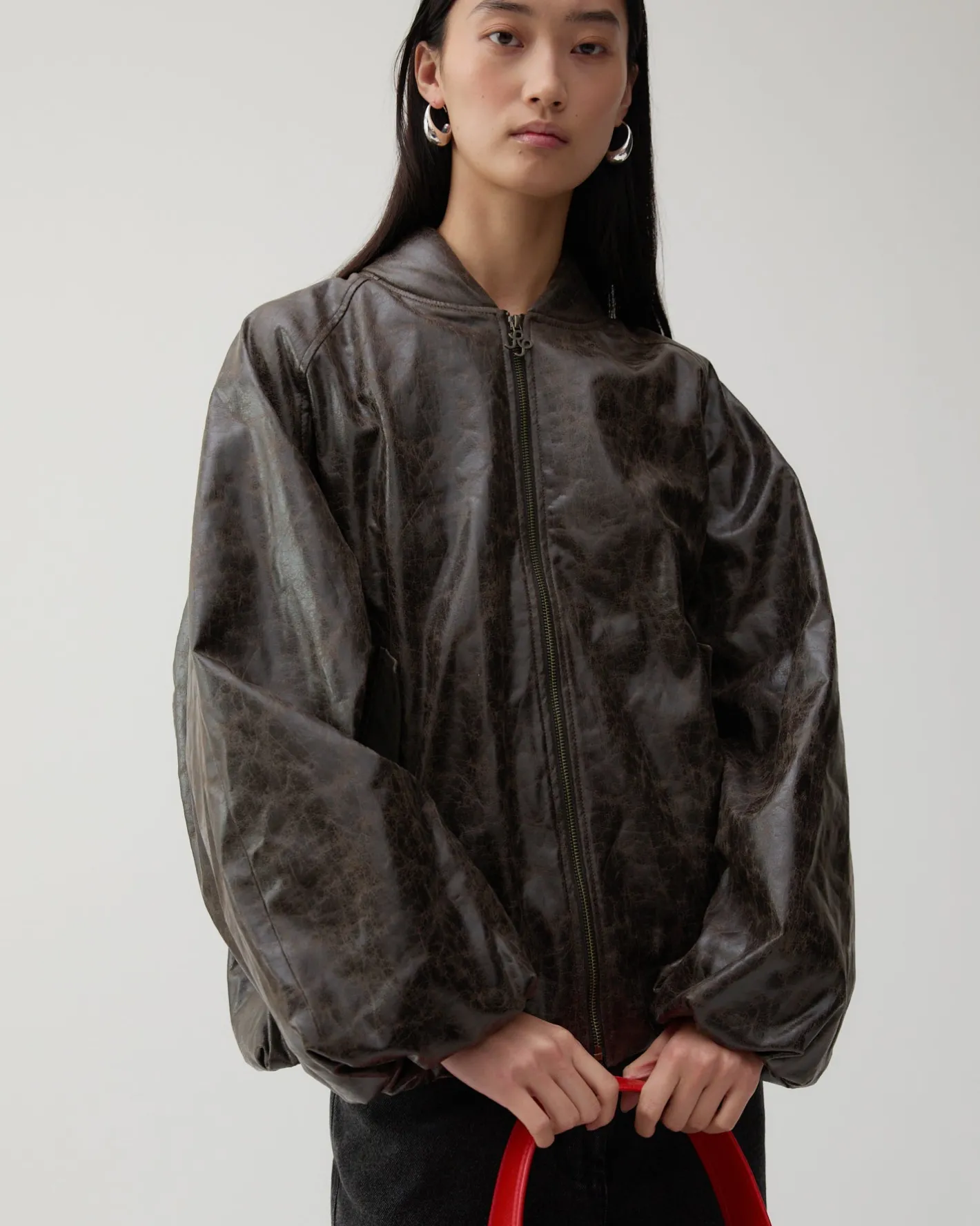 Online Becca Jacket Faux Leather Distressed Brown Jackets | Jackets
