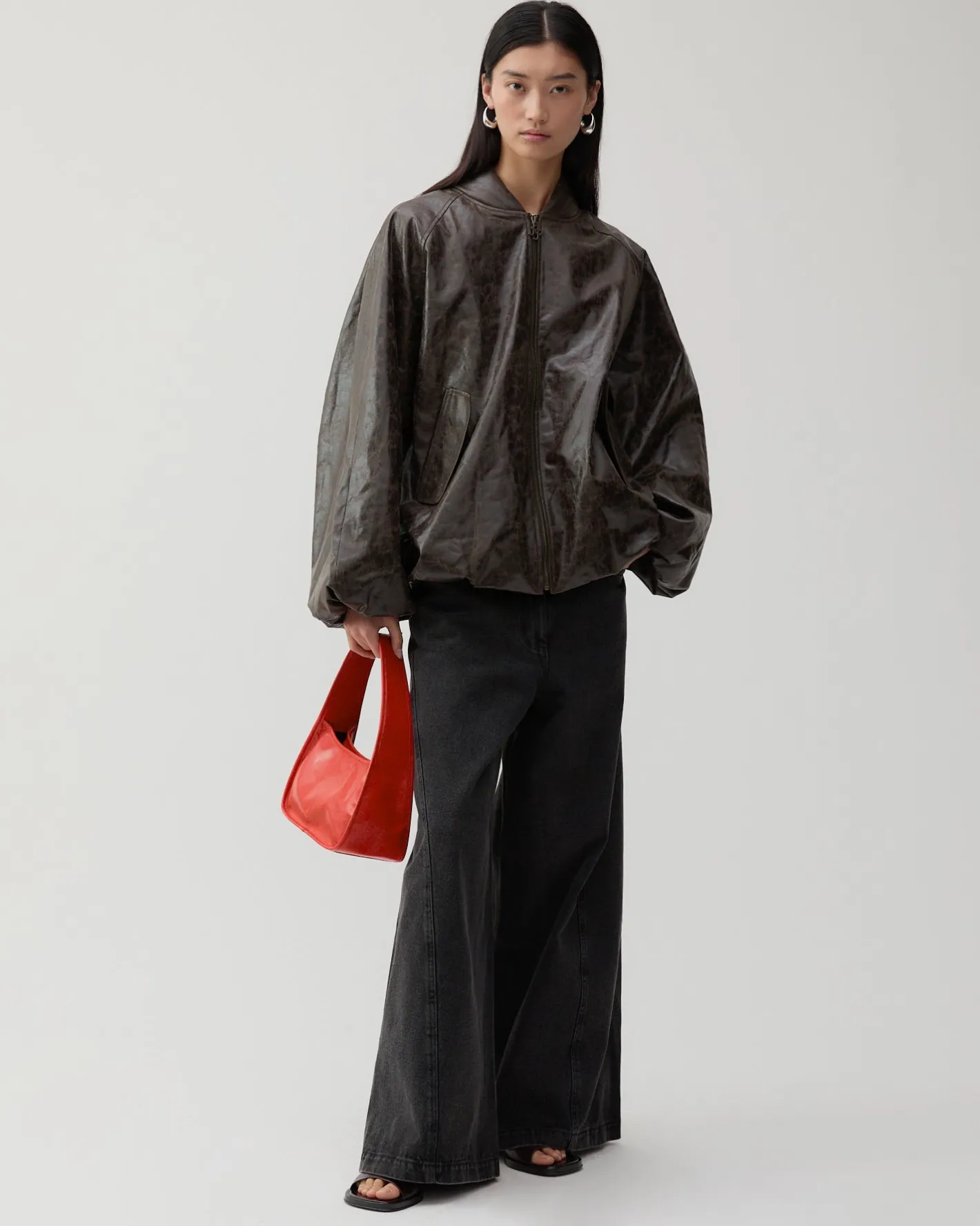 Online Becca Jacket Faux Leather Distressed Brown Jackets | Jackets