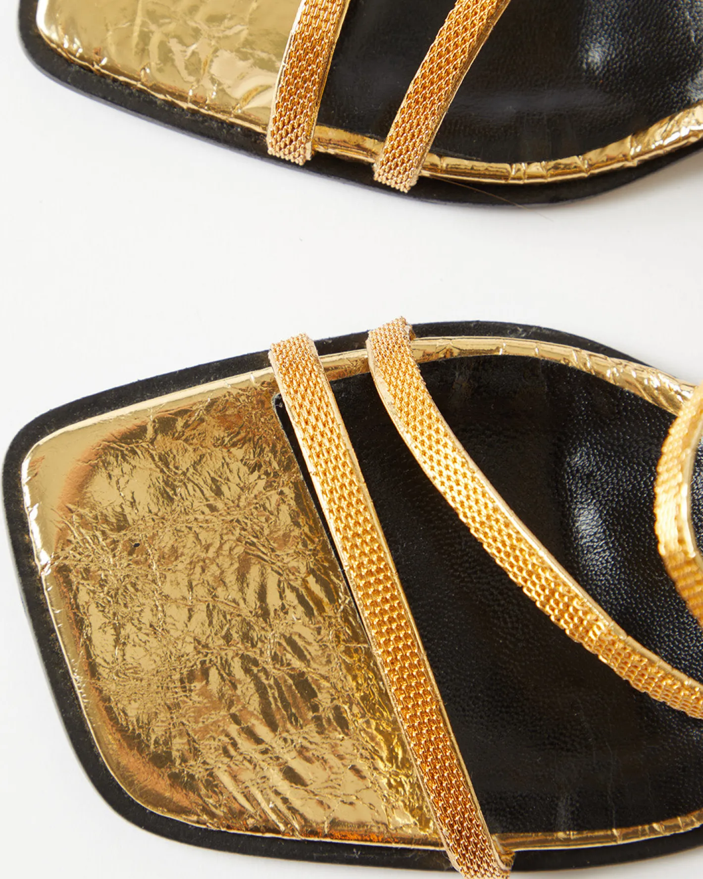 Outlet Bella Sandals Leather Gold Heels