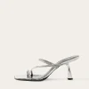 Hot Bella Sandals Leather Silver Heels