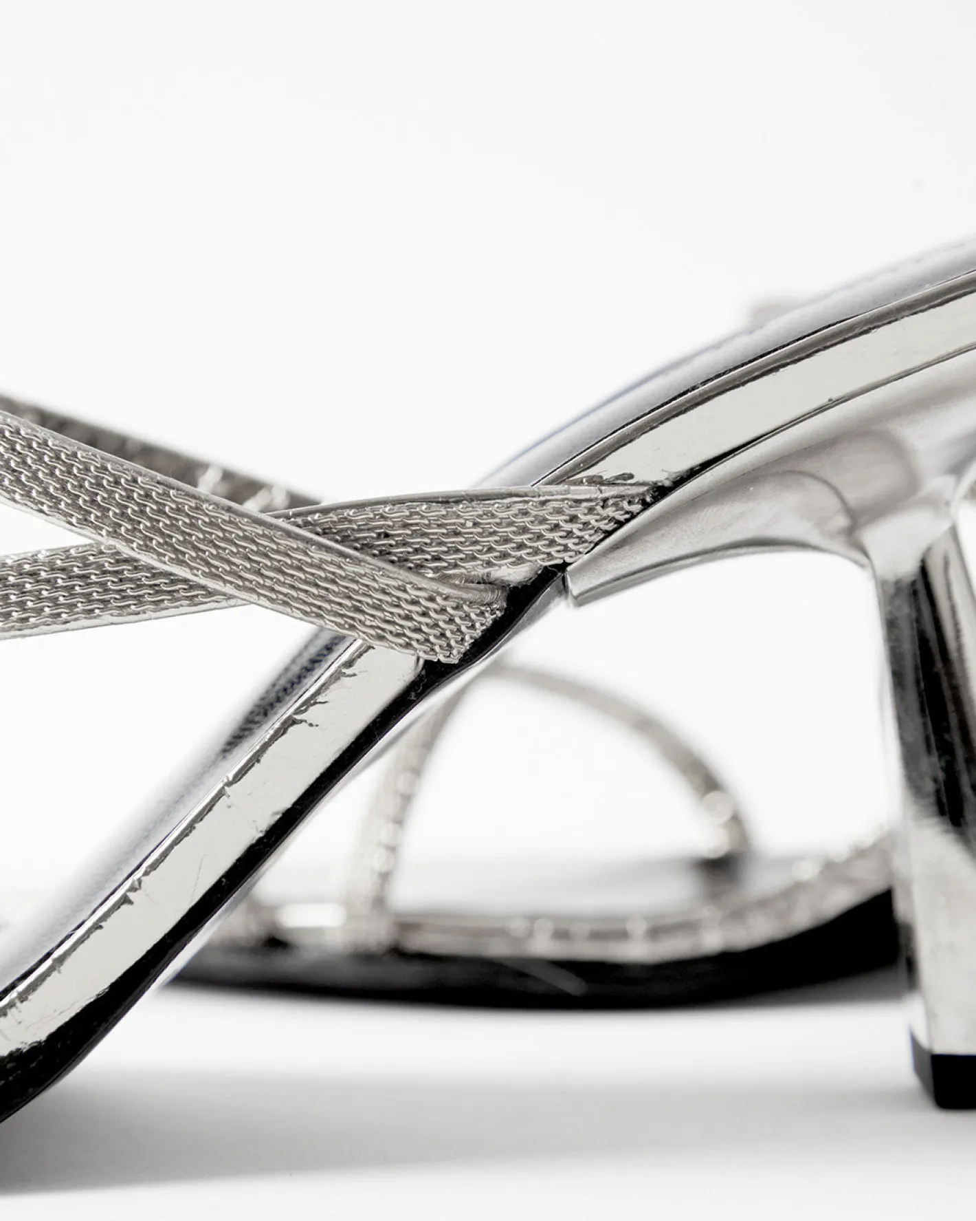 Hot Bella Sandals Leather Silver Heels