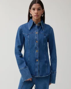 Online Camilla Shirt Organic Cotton Denim Blue Shirts & Blouses | Denim