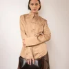 Online Camilla Shirt Satin Twill Tan Shirts & Blouses | Clothing