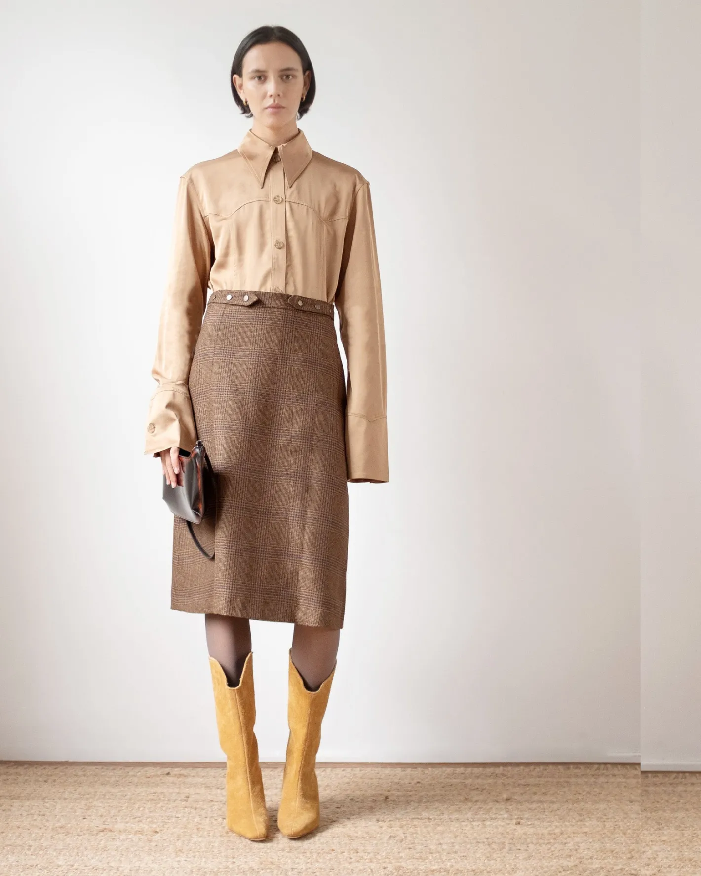 Online Camilla Shirt Satin Twill Tan Shirts & Blouses | Clothing