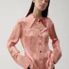Online Camille Shirt Acetate Satin Pink Shirts & Blouses | Clothing