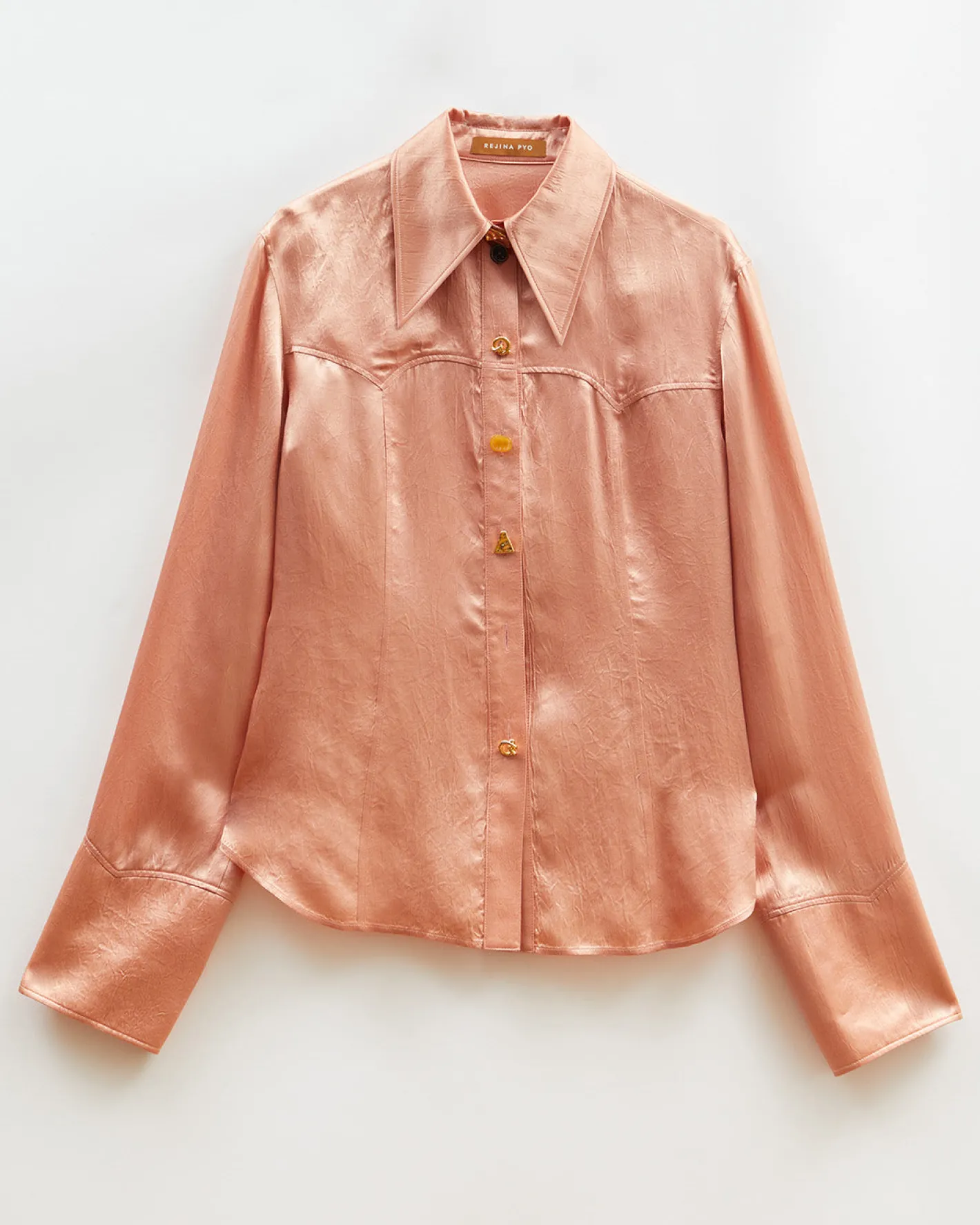 Online Camille Shirt Acetate Satin Pink Shirts & Blouses | Clothing
