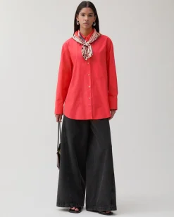 Fashion Caprice Shirt Organic Cotton Red Shirts & Blouses | Clothing
