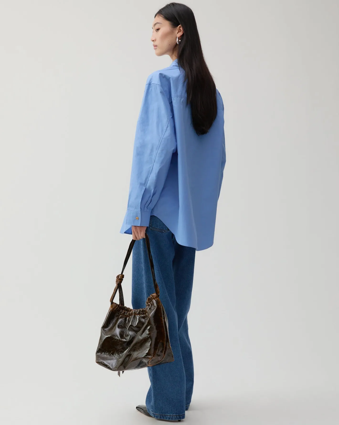 Sale Caprice Shirt Organic Cotton Blue Shirts & Blouses | Clothing