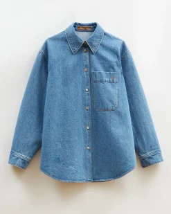 New Caprice Shirt Organic Cotton Denim Indigo Shirts & Blouses | Denim
