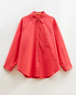 Fashion Caprice Shirt Organic Cotton Red Shirts & Blouses | Clothing
