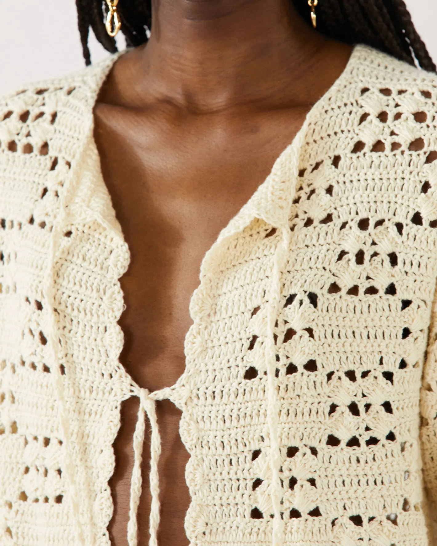 Fashion Caro Cardigan Organic Cotton Cream Knitwear | Clothing